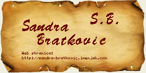 Sandra Bratković vizit kartica